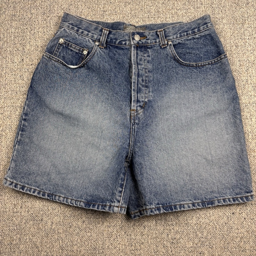 Vintage Old Navy Denim Shorts Women's 14 High Rise 90s Mom Jean Made Hong Kong